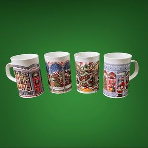 ❌SOLD❌ Christmas a Design” Vintage Dunoon Mugs Designed by Sue Scullard